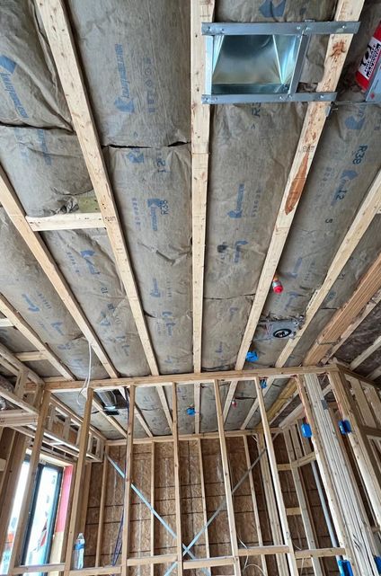 Exterior walls R21 kraft fiberglass insulatio