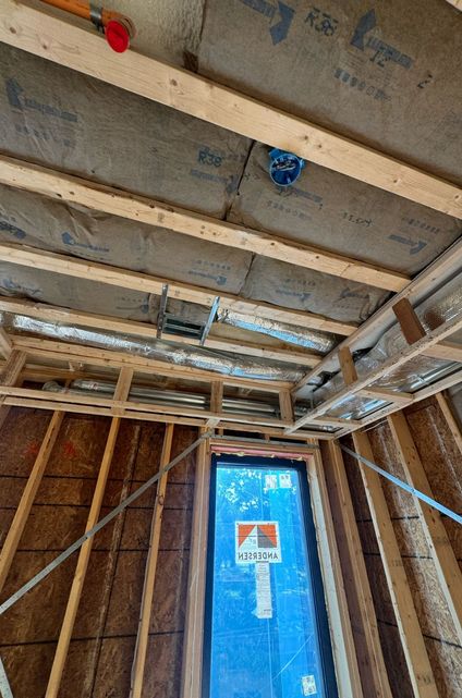 Exterior walls R21 kraft fiberglass insulatio